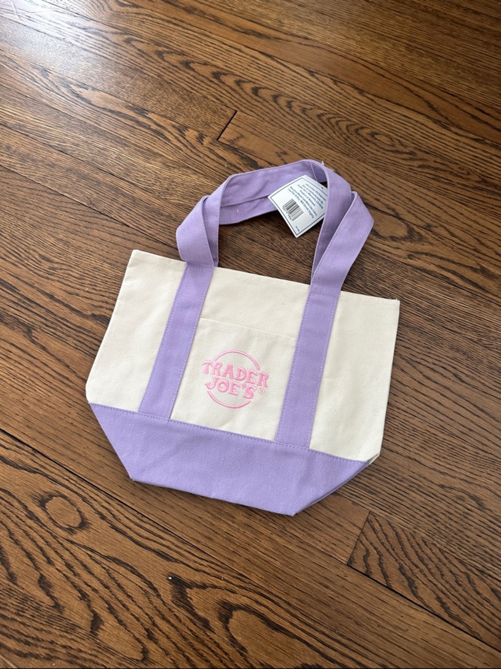Trader Joe’s Canvas Tote - Cream and Lavender